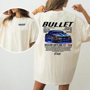 Suki Bullet Skyline R34 S2000 T-Shirt | JDM Car Graphic Tee | Street Racing